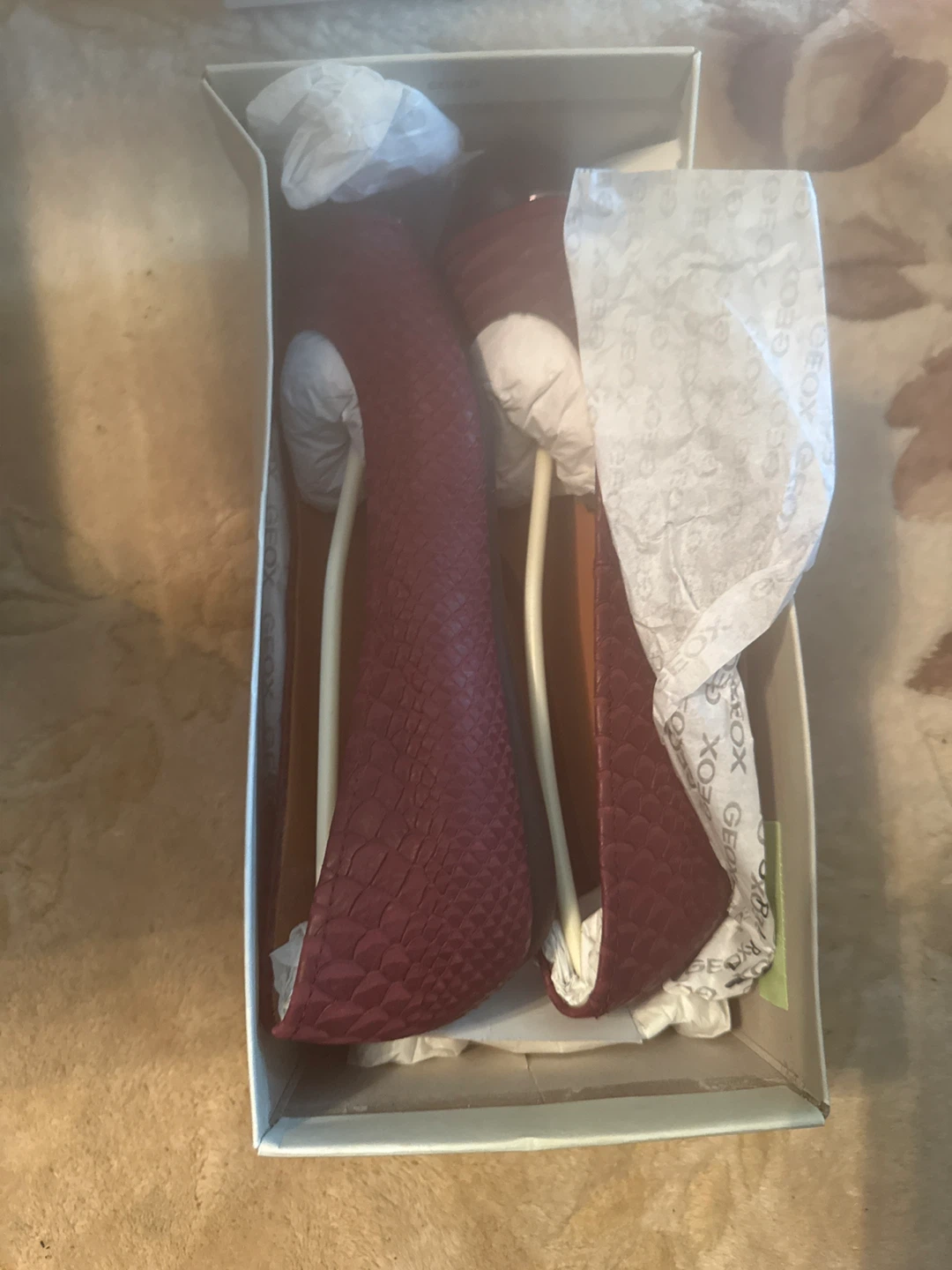Geox Burgundy Ballet Flats