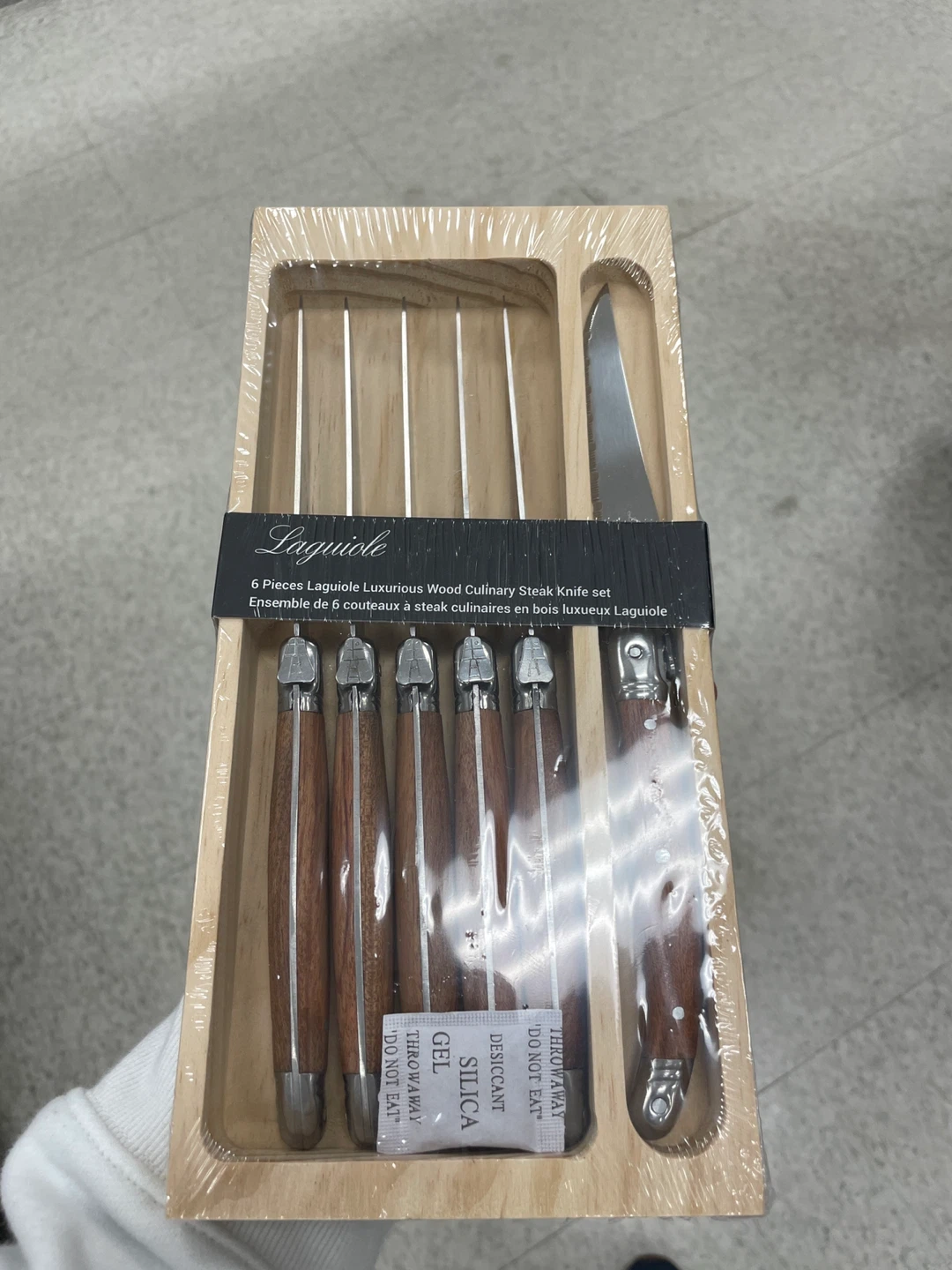 Laguiole 6-Piece Luxurious Wood Culinary Steak Knife Set