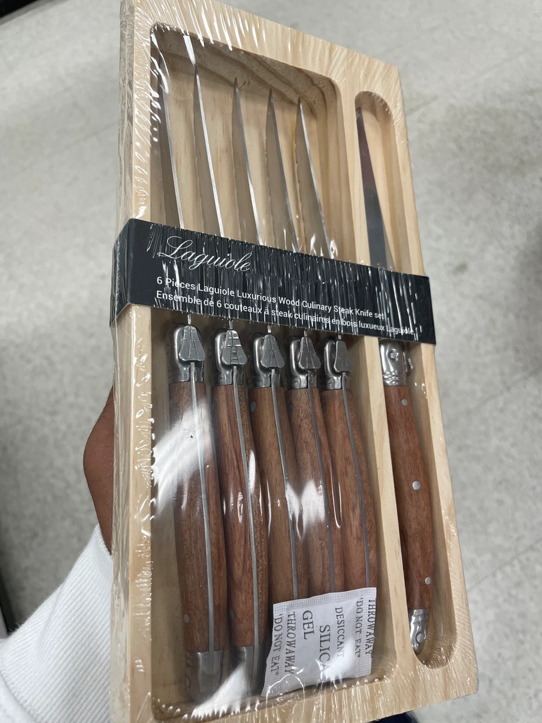 Laguiole 6-Piece Luxurious Wood Culinary Steak Knife Set - photo 2