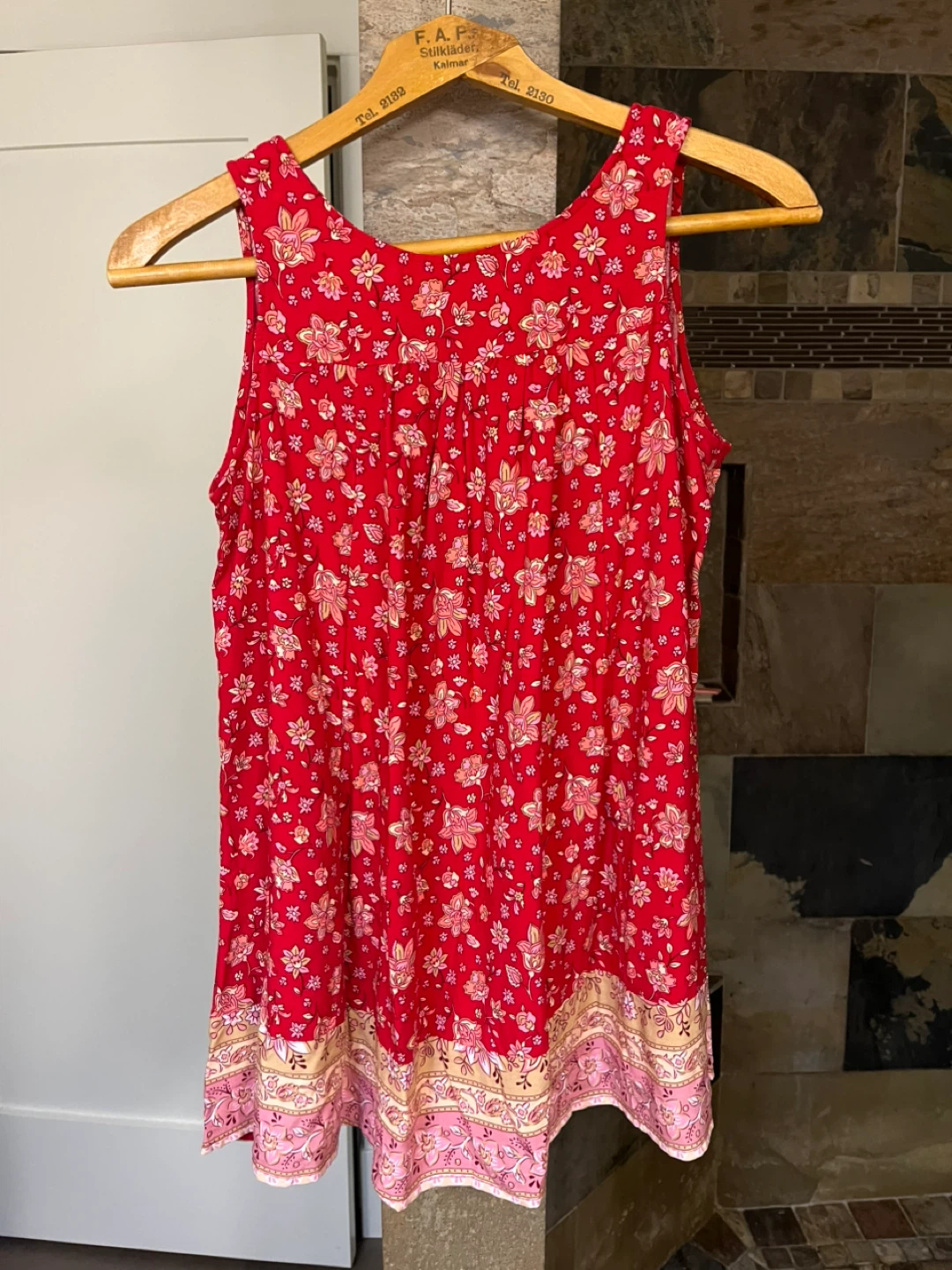 ⚽️Blue Sky Red Floral Tank Top - photo 3