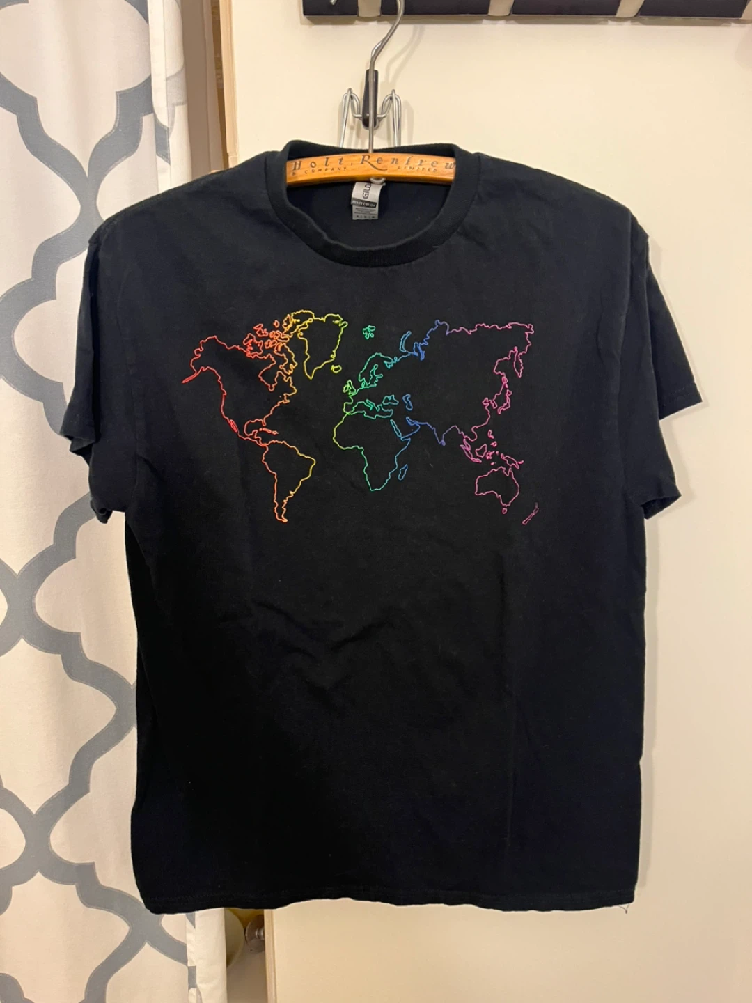 ⚽️Rainbow World Map Cotton T-Shirt Size Men M