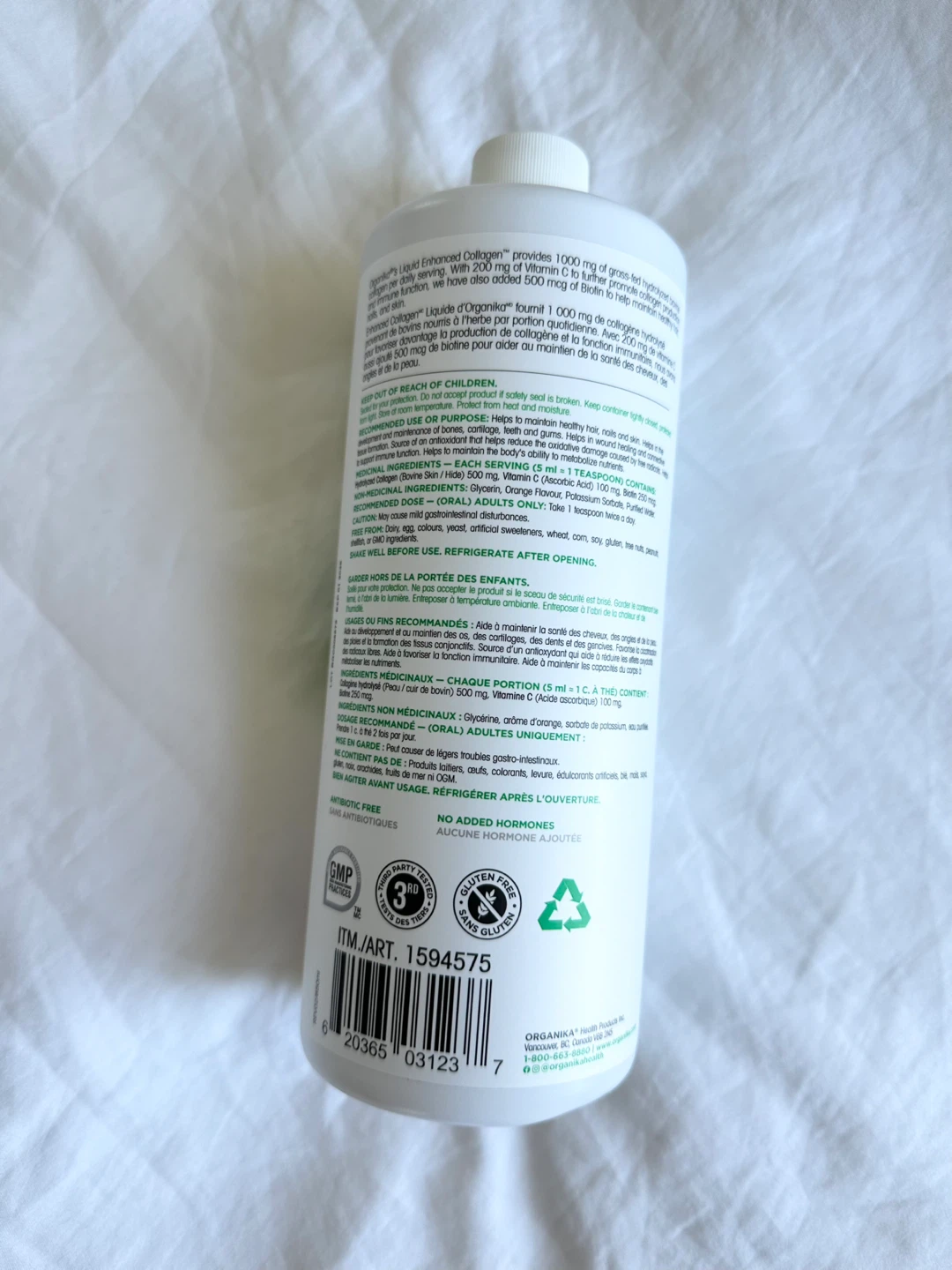 ⚽️ 🆕 Organika Liquid Enhanced Collagen - Orange Flavour 850 ml - photo 4