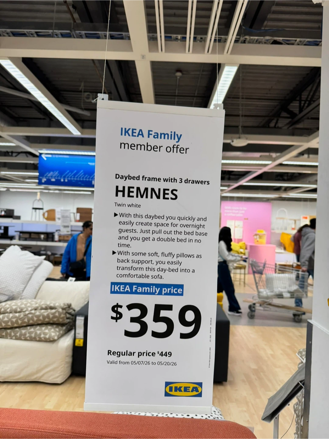 IKEA HEMNES Daybed with 3 Drawers - Twin White - photo 2