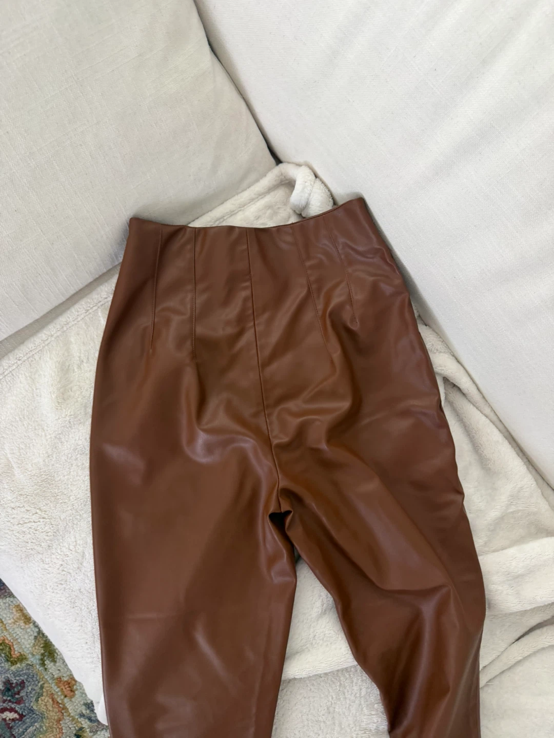 Zara High Waist Brown Leggings - size xs - photo 2