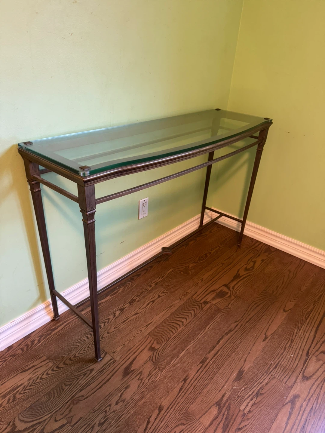 Glass top console table - photo 2
