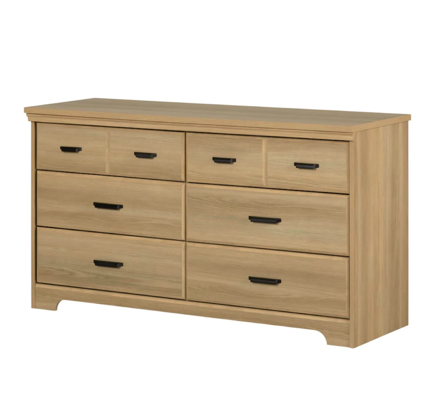 Light Oak Dresser with 6 Drawers