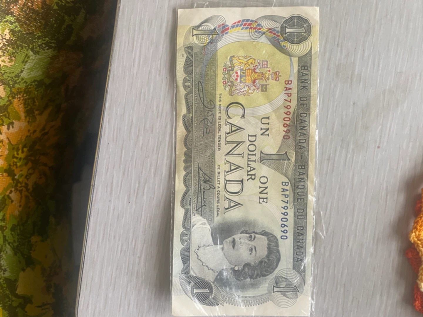 ⚽ Bank of Canada One Dollar Bill