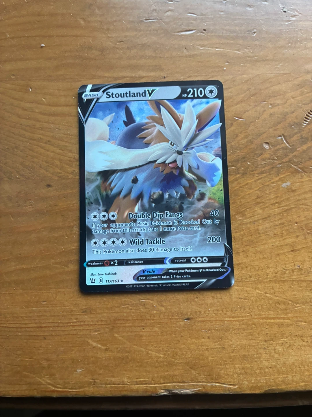 Stoutland V Pokemon Card 117/163