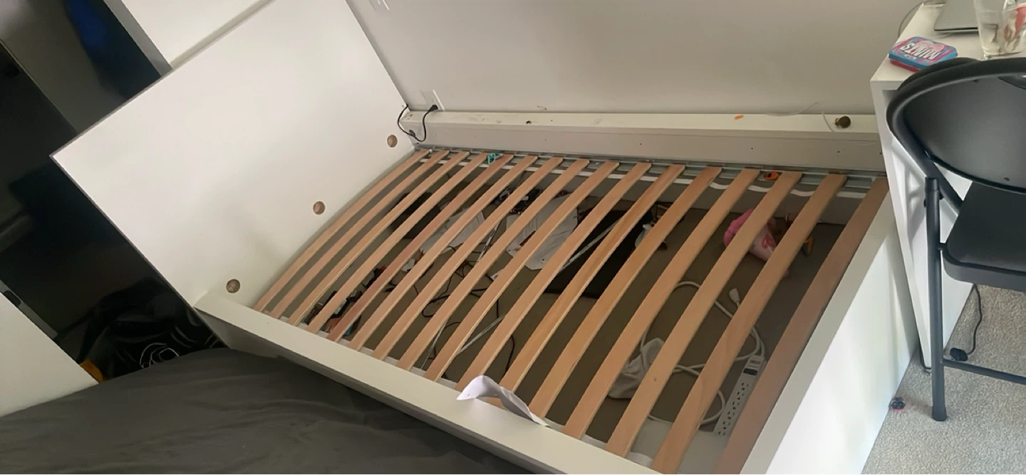 White Single Bed Frame from IKEA - photo 3