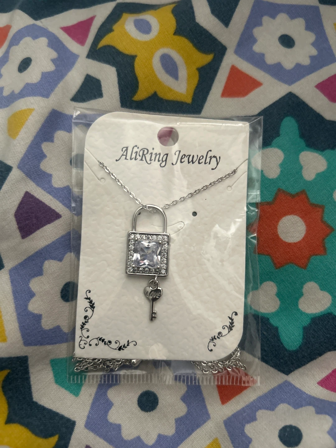 AliRing Jewelry Silver Padlock & Key Necklace - photo 2