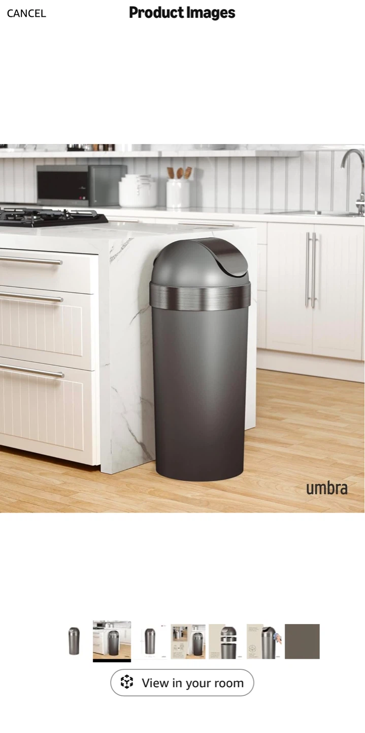 Umbra Venti 62L Kitchen Trash Can with Lid – Excellent Condition - photo 3
