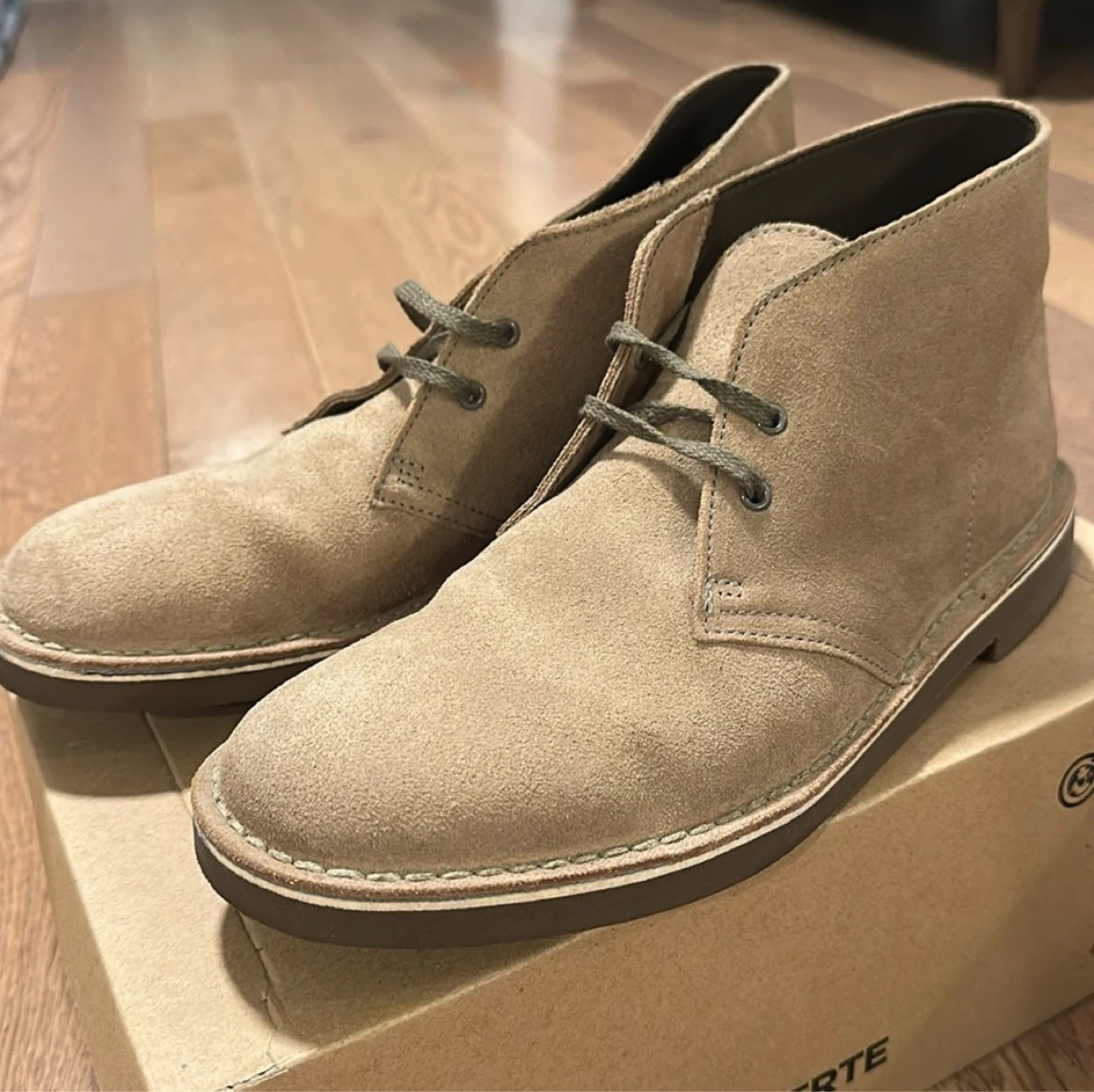 Clarks Men's Chukka Boots Bushacre 2 Taupe Never Worn - photo 2