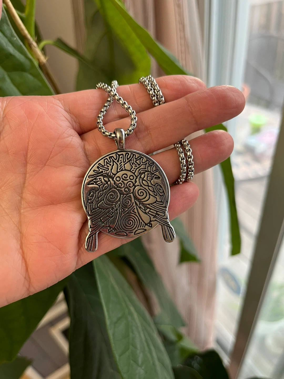 Norse Raven Pendant Necklace. Stainless steel - photo 2