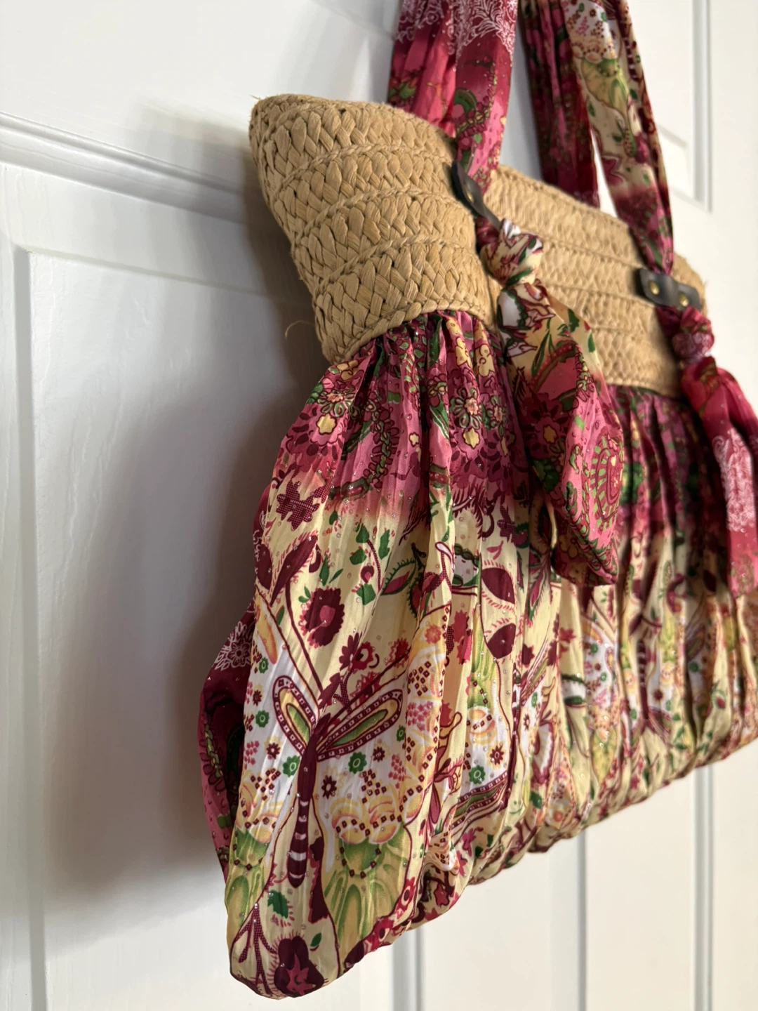 Denver Hayes Straw and Floral Tote Bag - photo 2