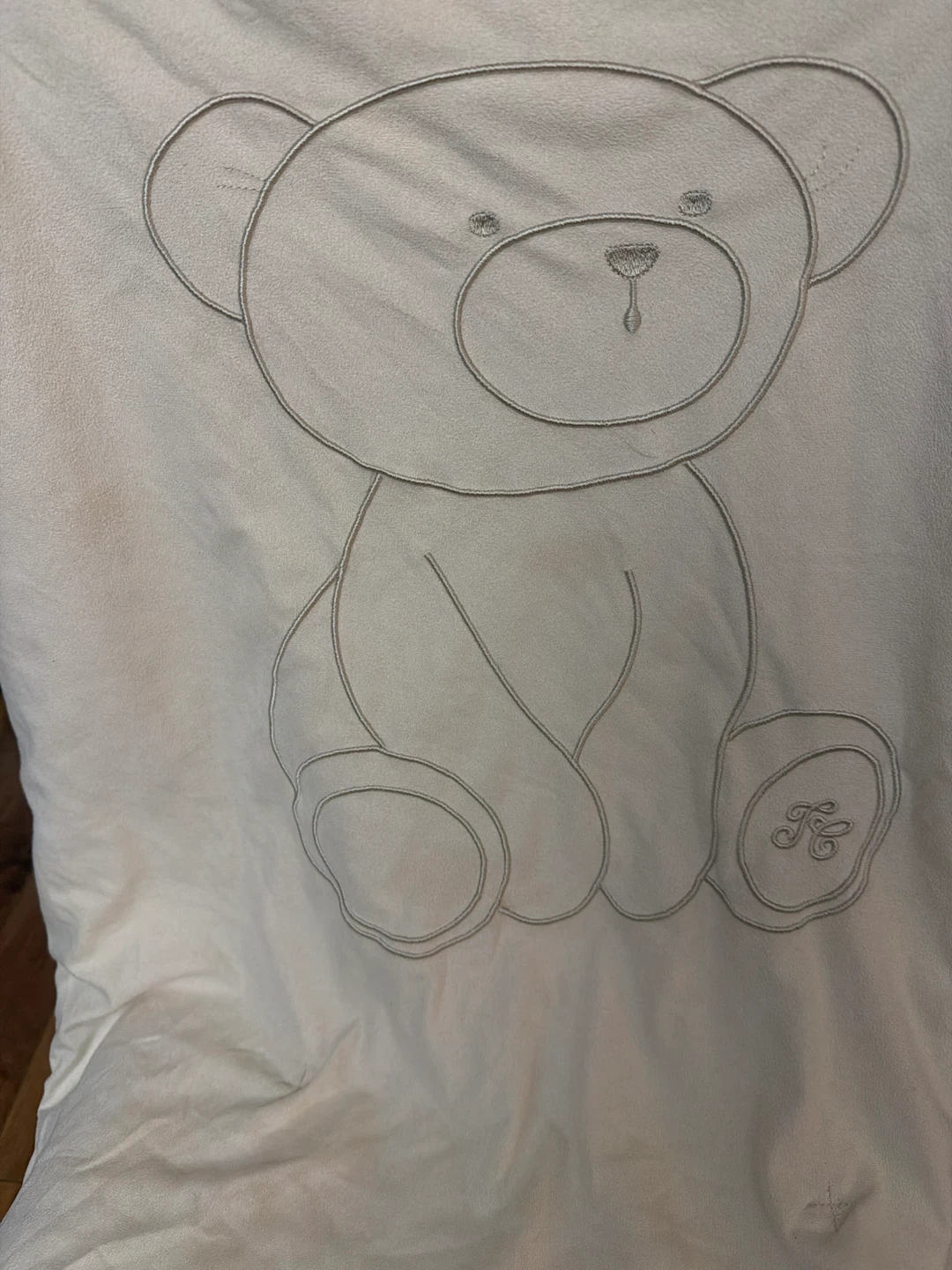 Fleece Blanket with Teddy Bear Design