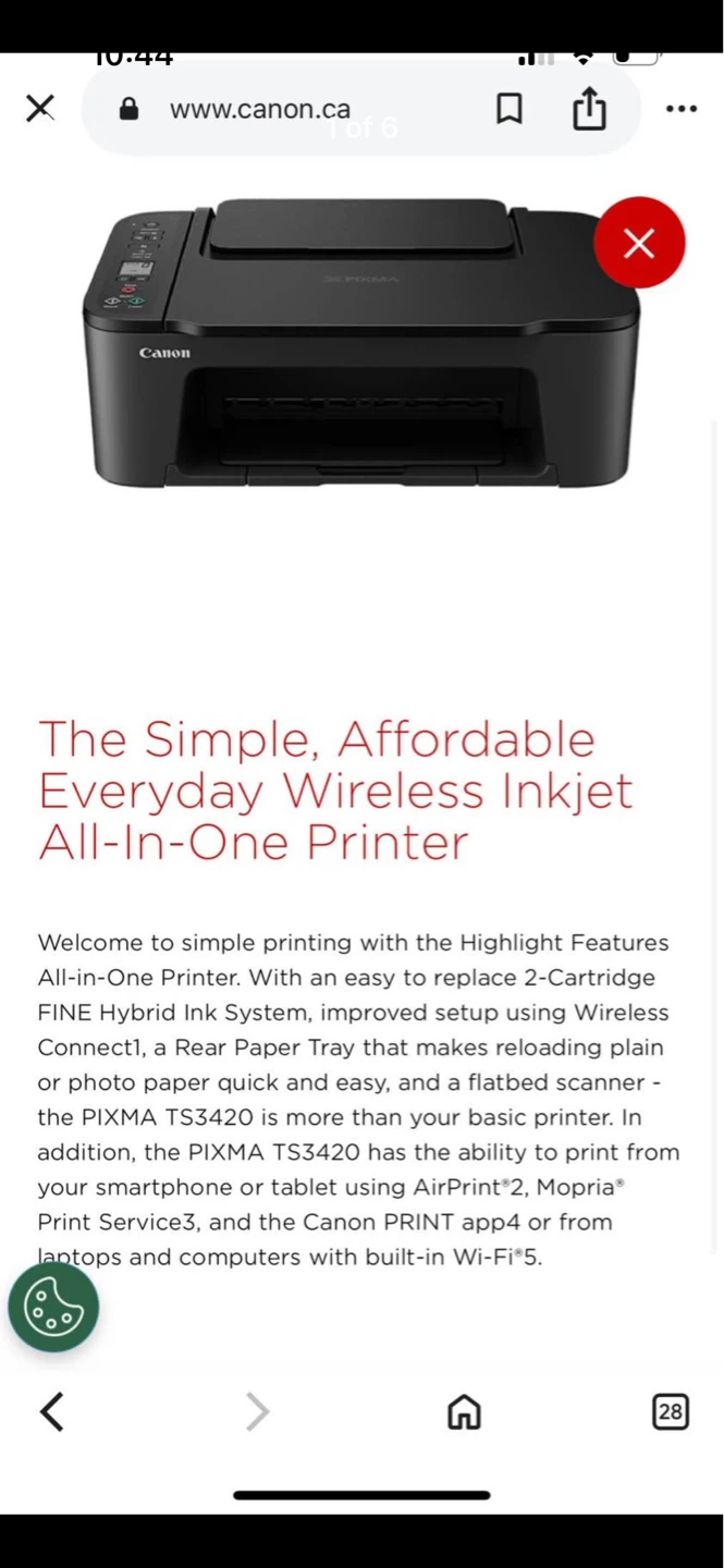 Canon TS3420 Printer with new ink cartridge and A4 size paper - photo 3