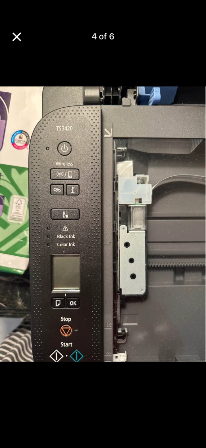 Canon TS3420 Printer with new ink cartridge and A4 size paper - photo 5