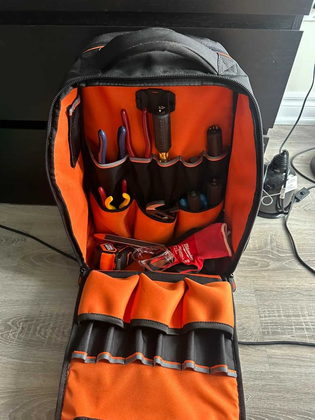 Klein Tools bag with tools