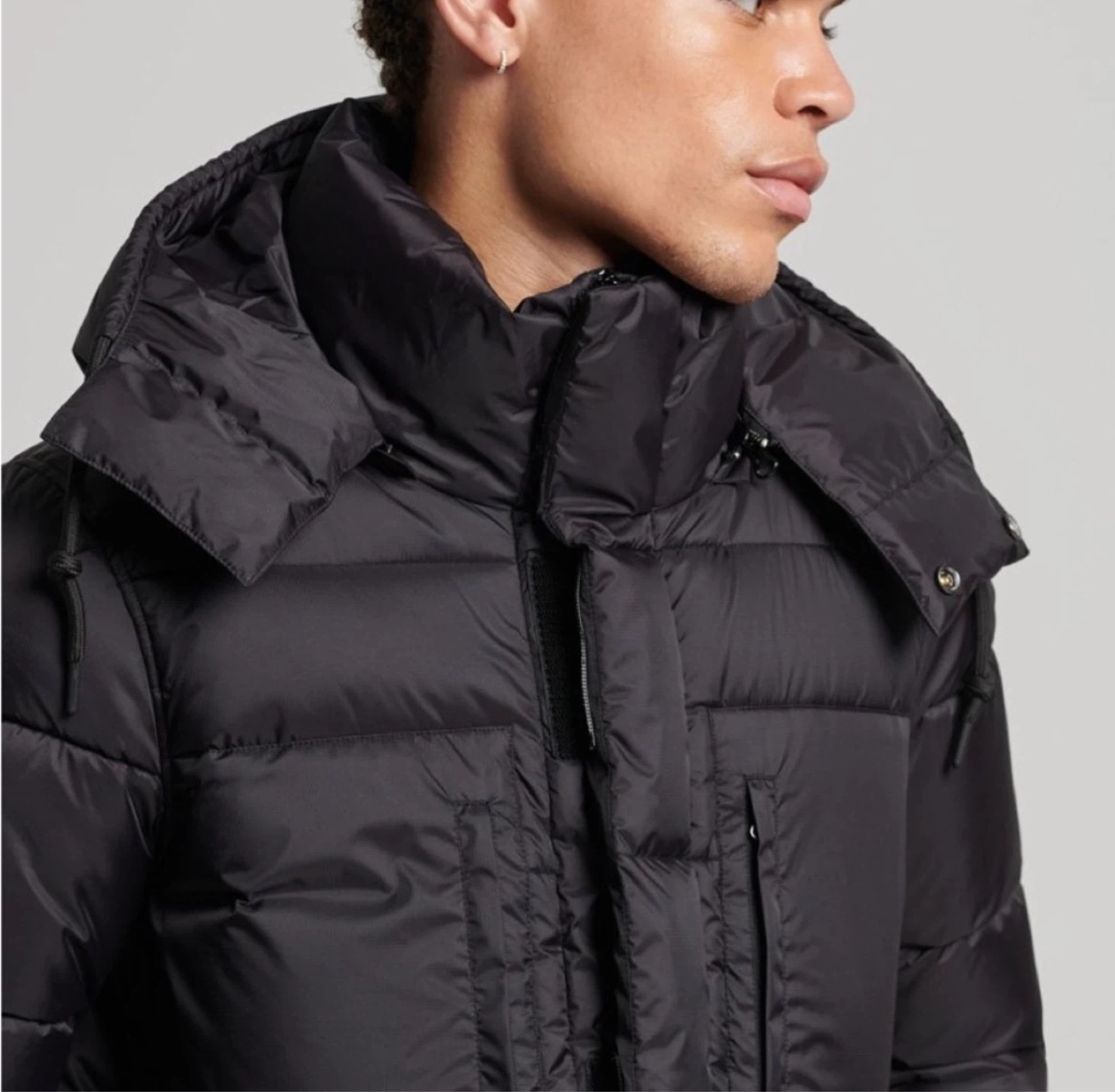 Superdry Black Long Puffer Jacket - photo 3