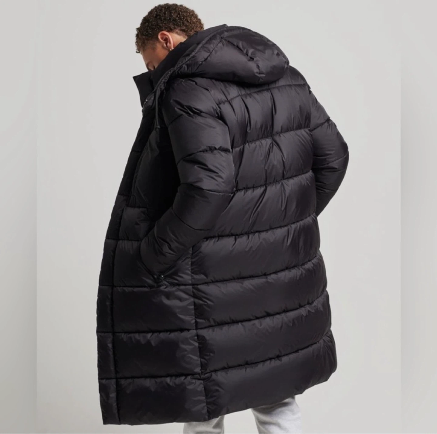 Superdry Black Long Puffer Jacket - photo 4