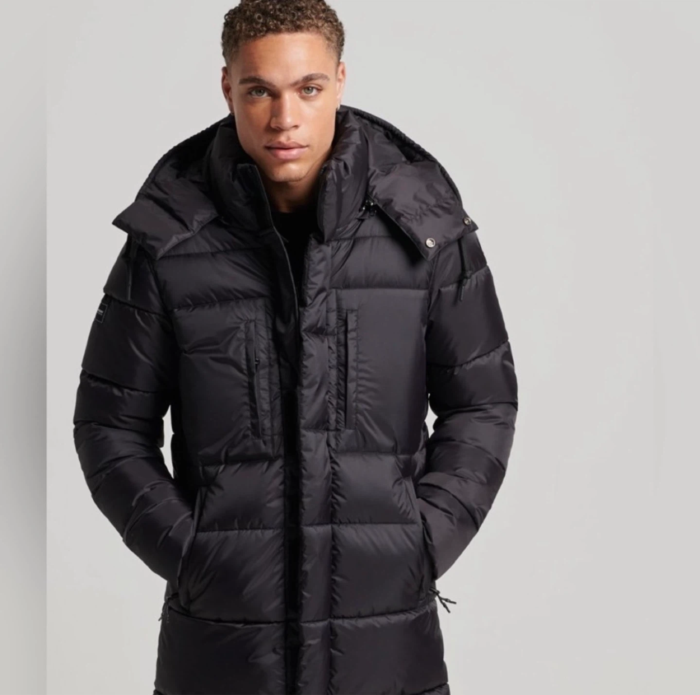 Superdry Black Long Puffer Jacket - photo 2