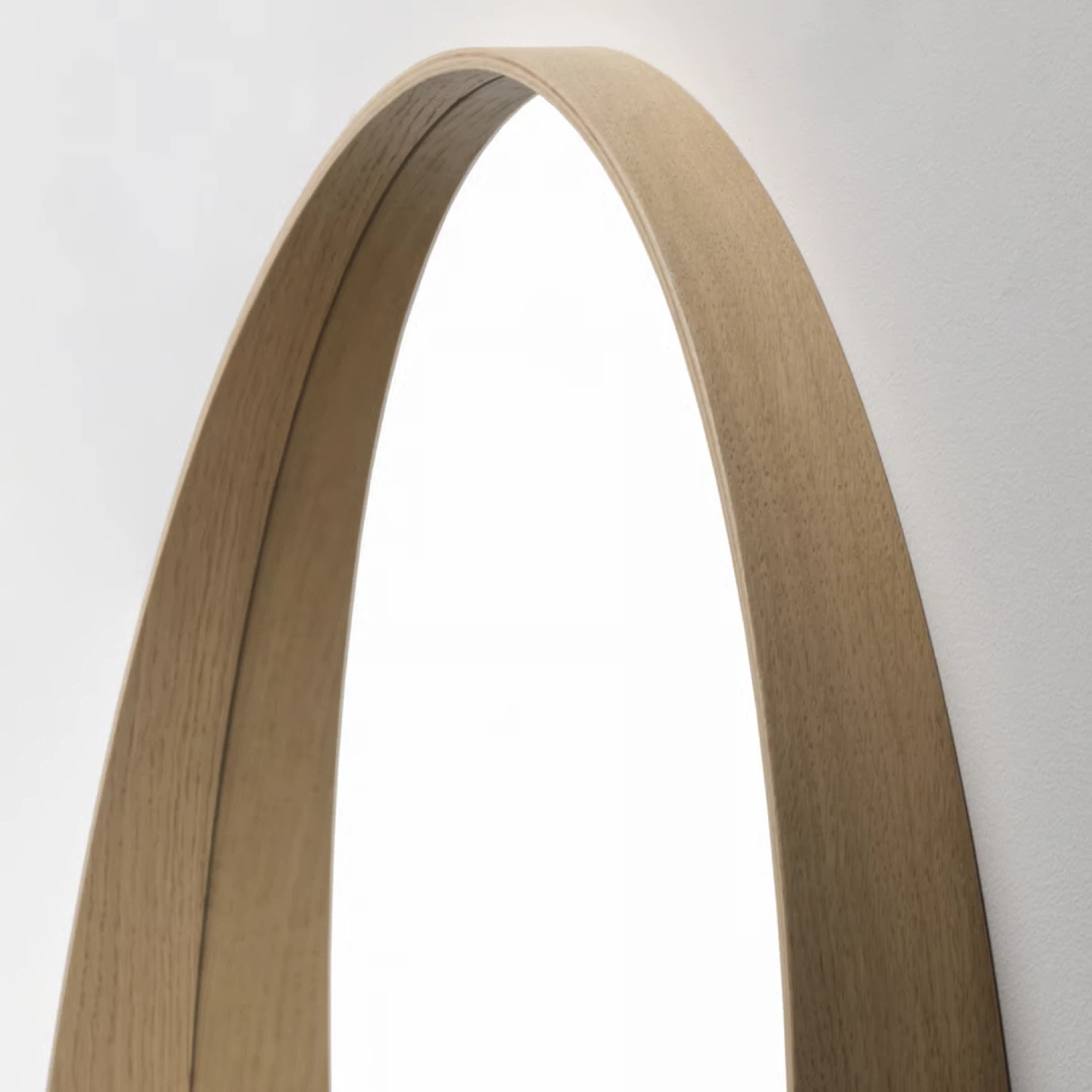 Round Wood Framed Wall Mirror - photo 3