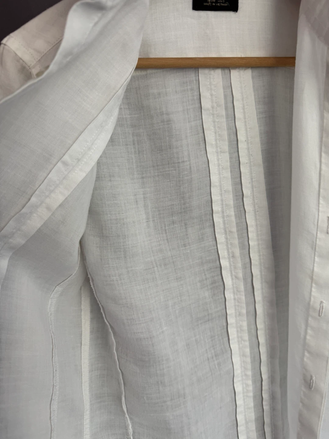 Zara Man White Linen Button-Up Shirt - photo 4