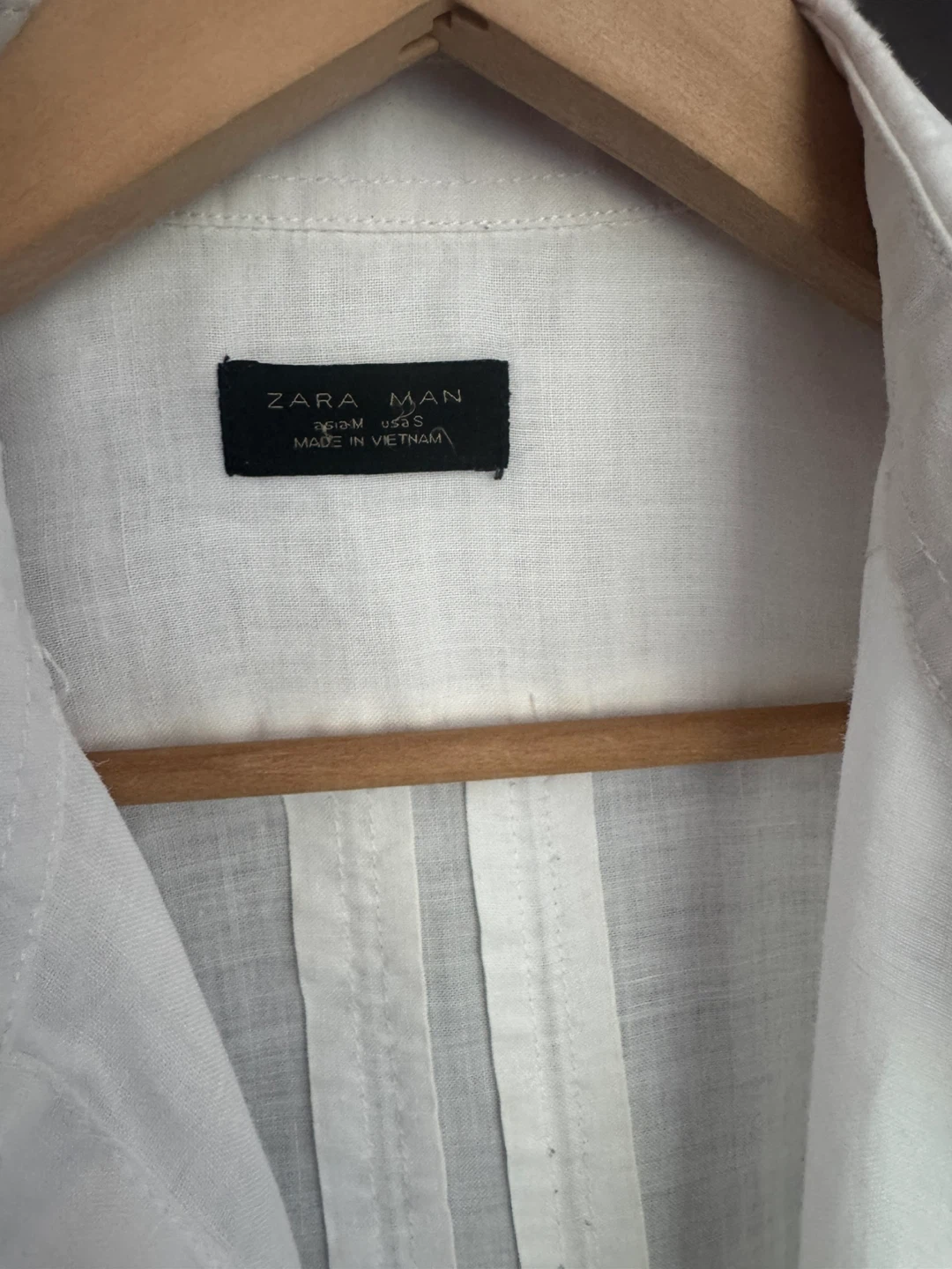 Zara Man White Linen Button-Up Shirt - photo 2