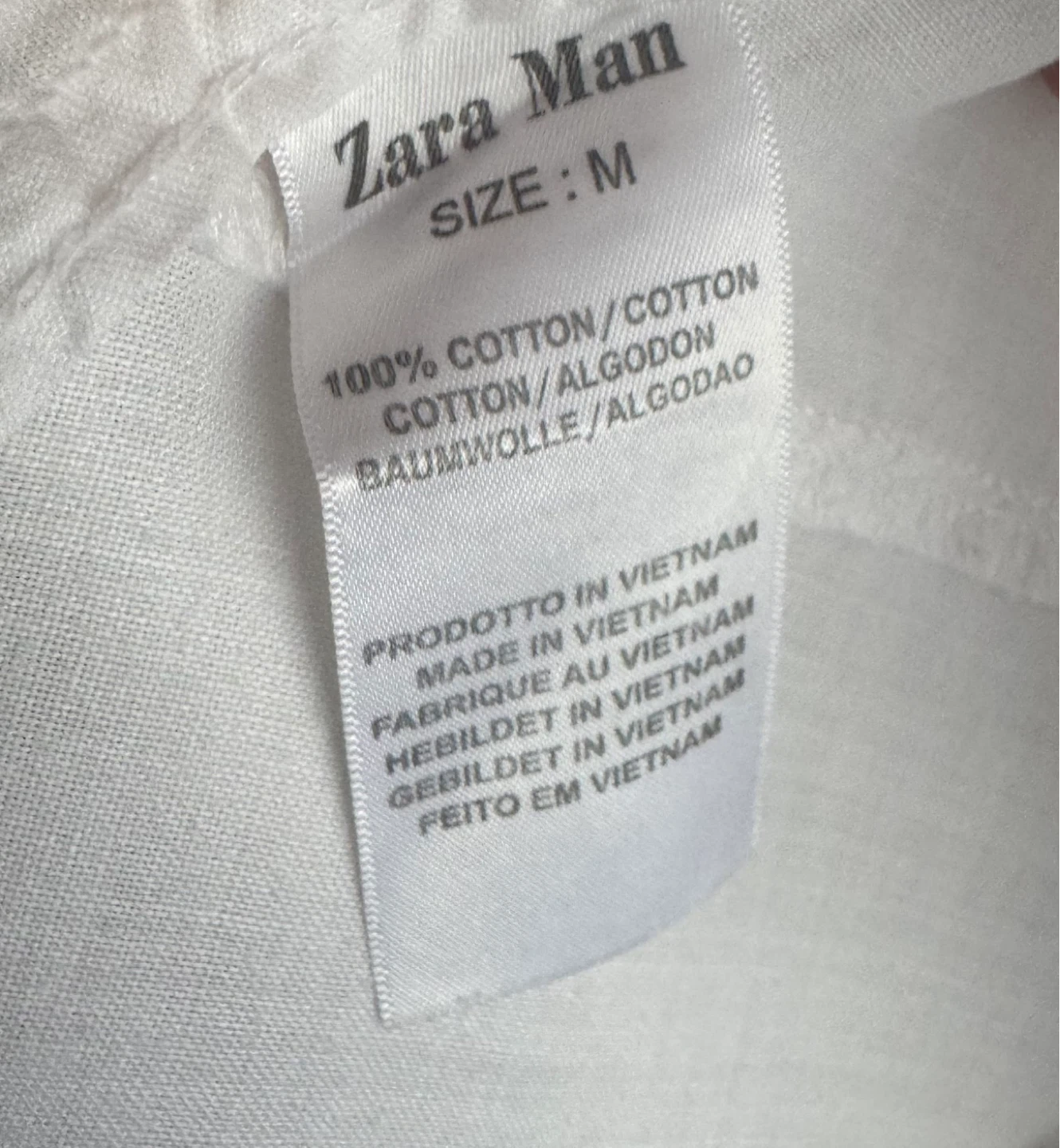 Zara Man White Linen Button-Up Shirt - photo 5