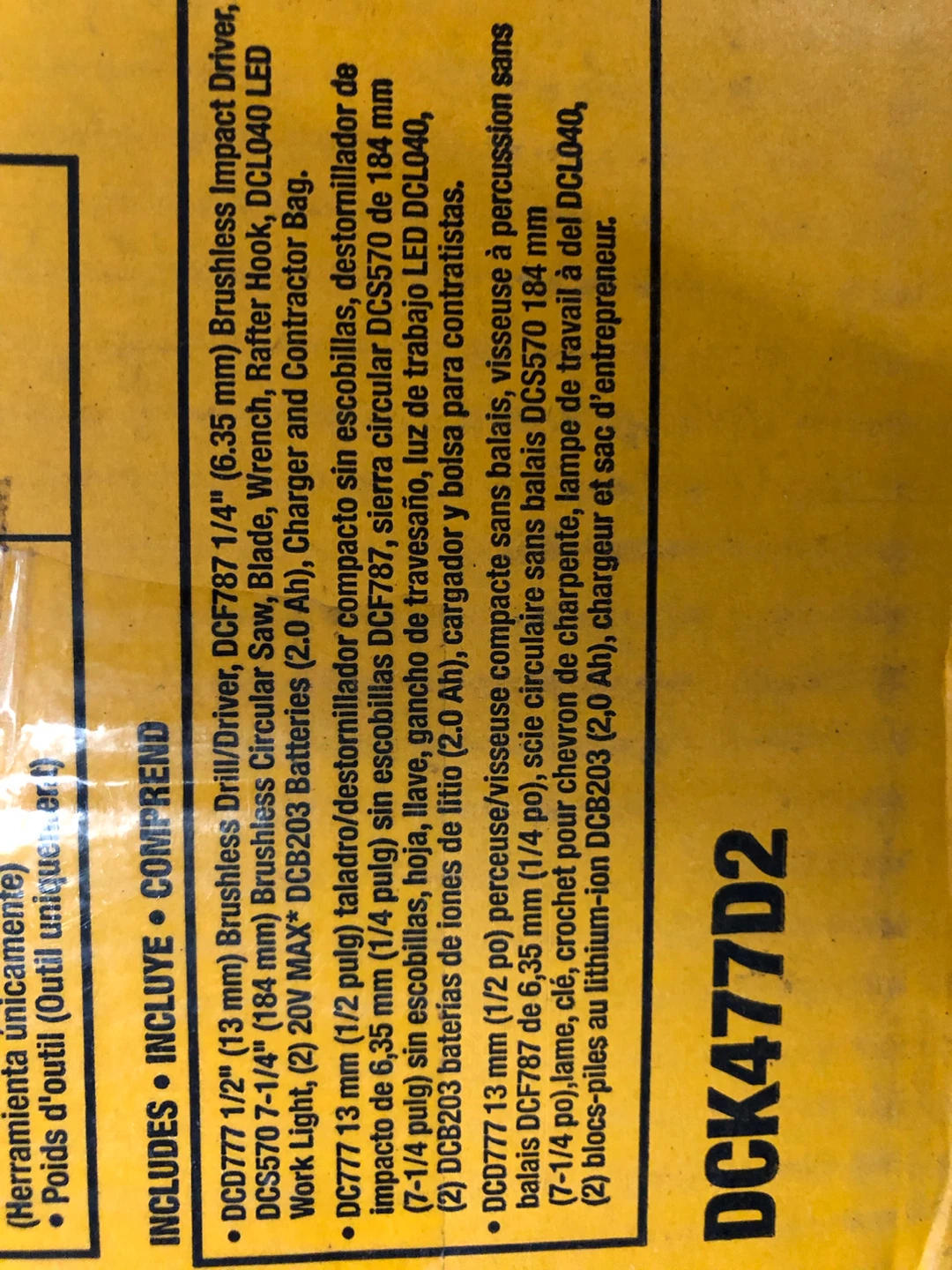 DEWALT DCK477D2 20V MAX XR 4-Tool Brushless Combo Kit - photo 3