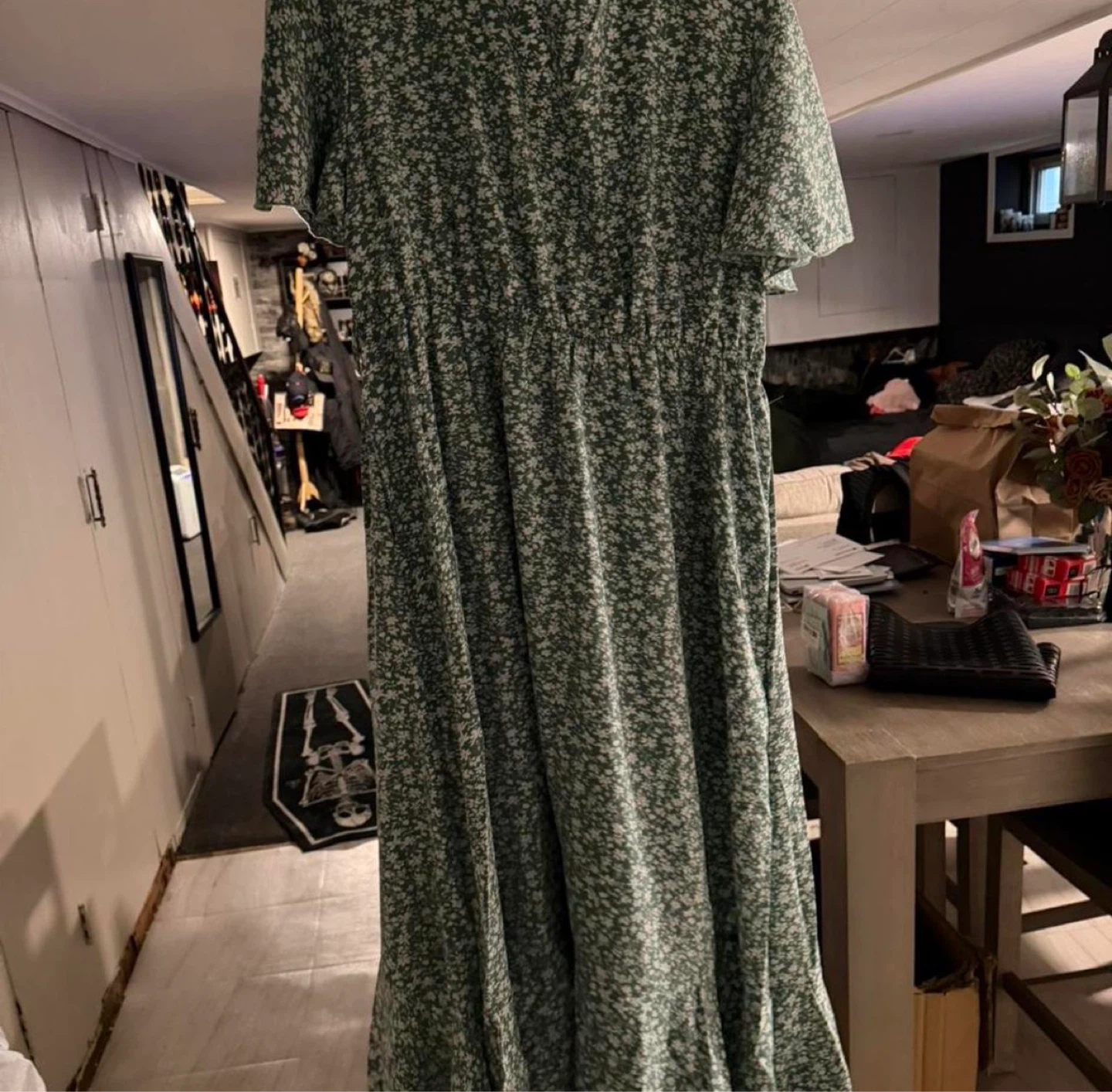 Green floral maxi dress - photo 3