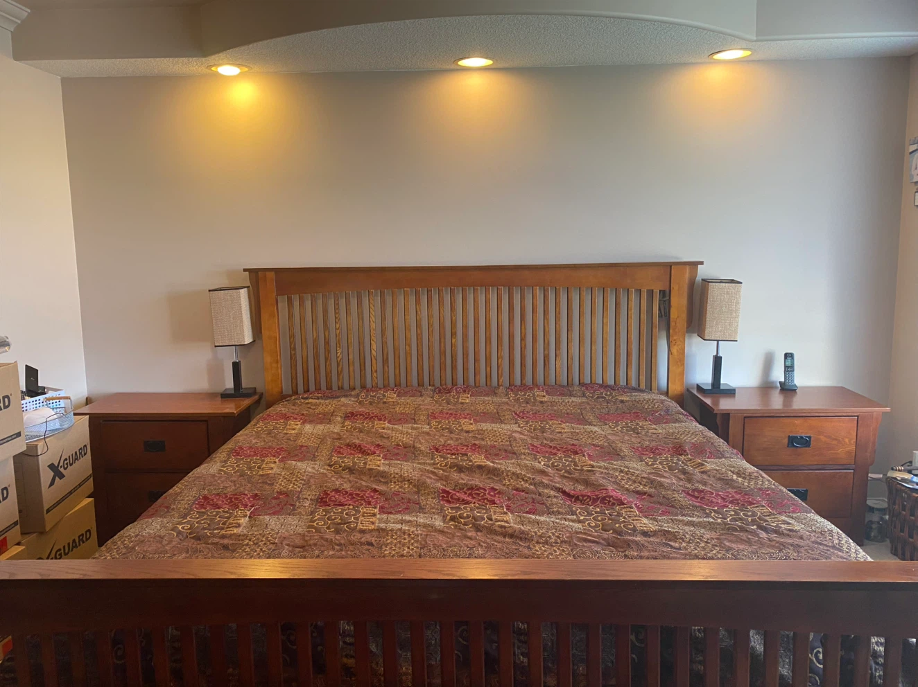 Wooden Bed Frame king size  with Nightstands - photo 2