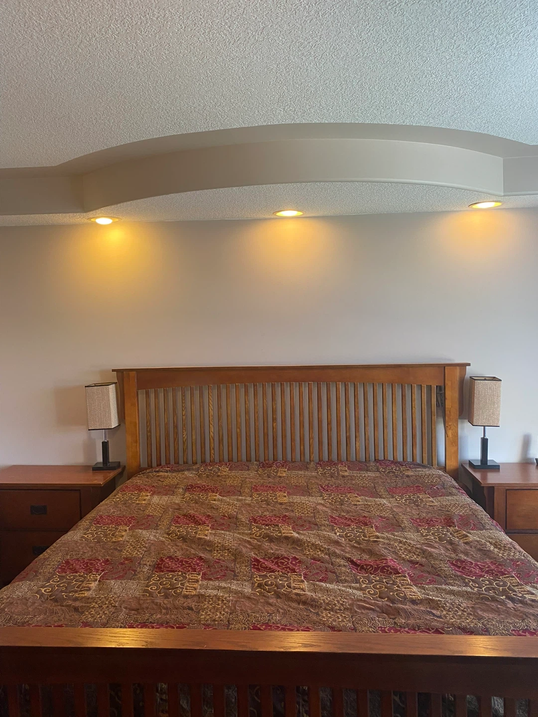 Wooden Bed Frame king size  with Nightstands - photo 3