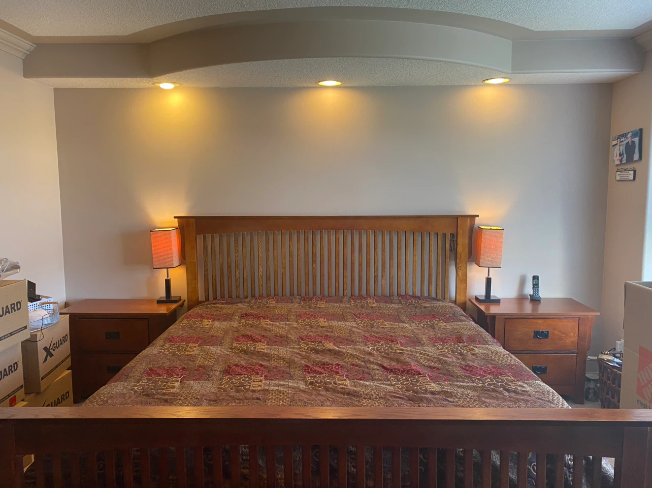 Wooden Bed Frame king size  with Nightstands - photo 4