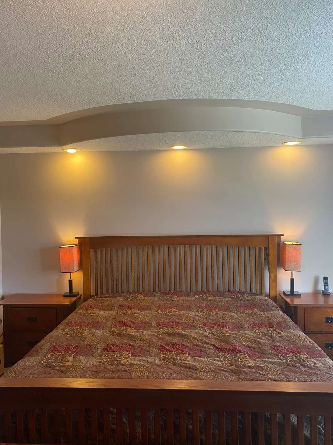 Wooden Bed Frame king size  with Nightstands - photo 5