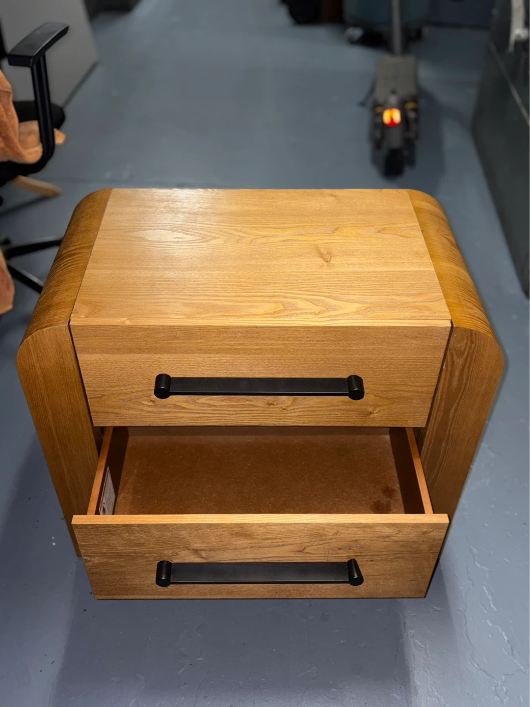 Wooden Nightstand with 2 Drawers - photo 3