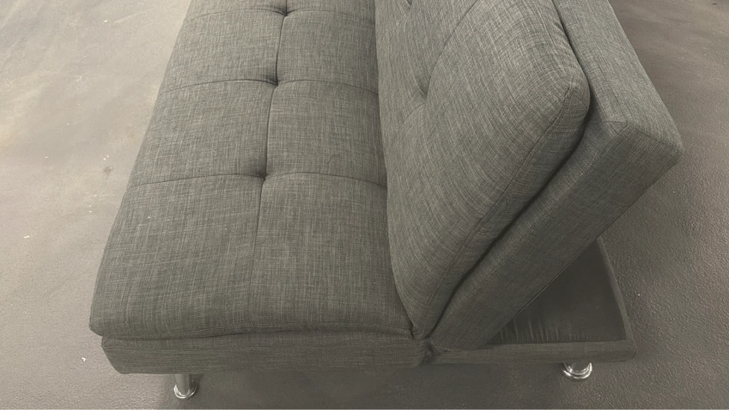 Grey Tufted Sofa Bed - photo 3
