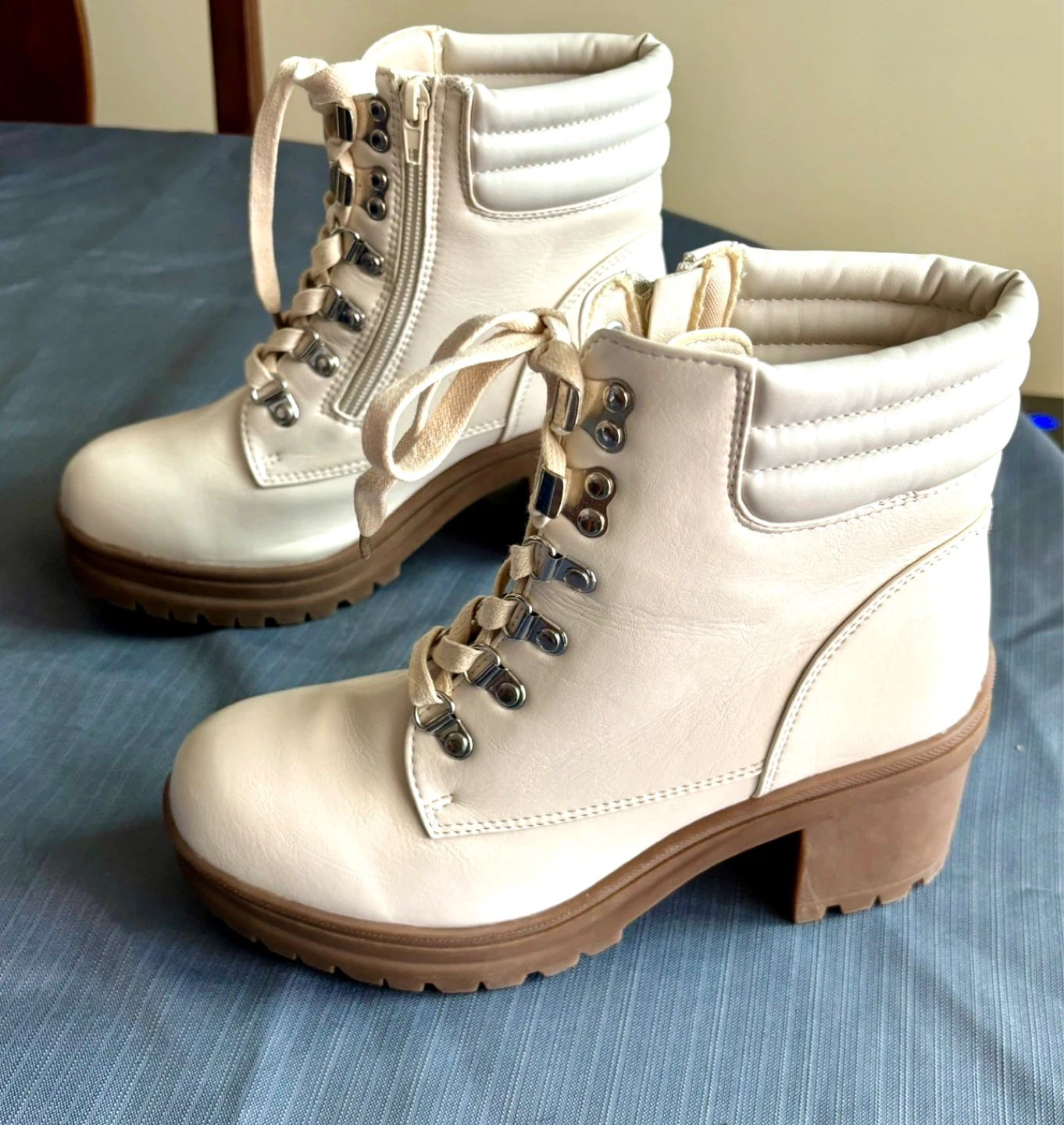 Lace-Up Chunky Heel Boots - photo 2