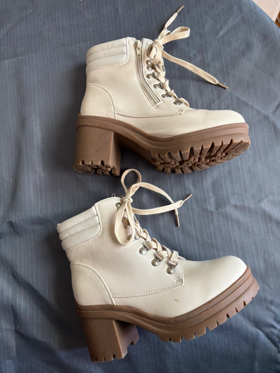 Lace-Up Chunky Heel Boots - photo 5