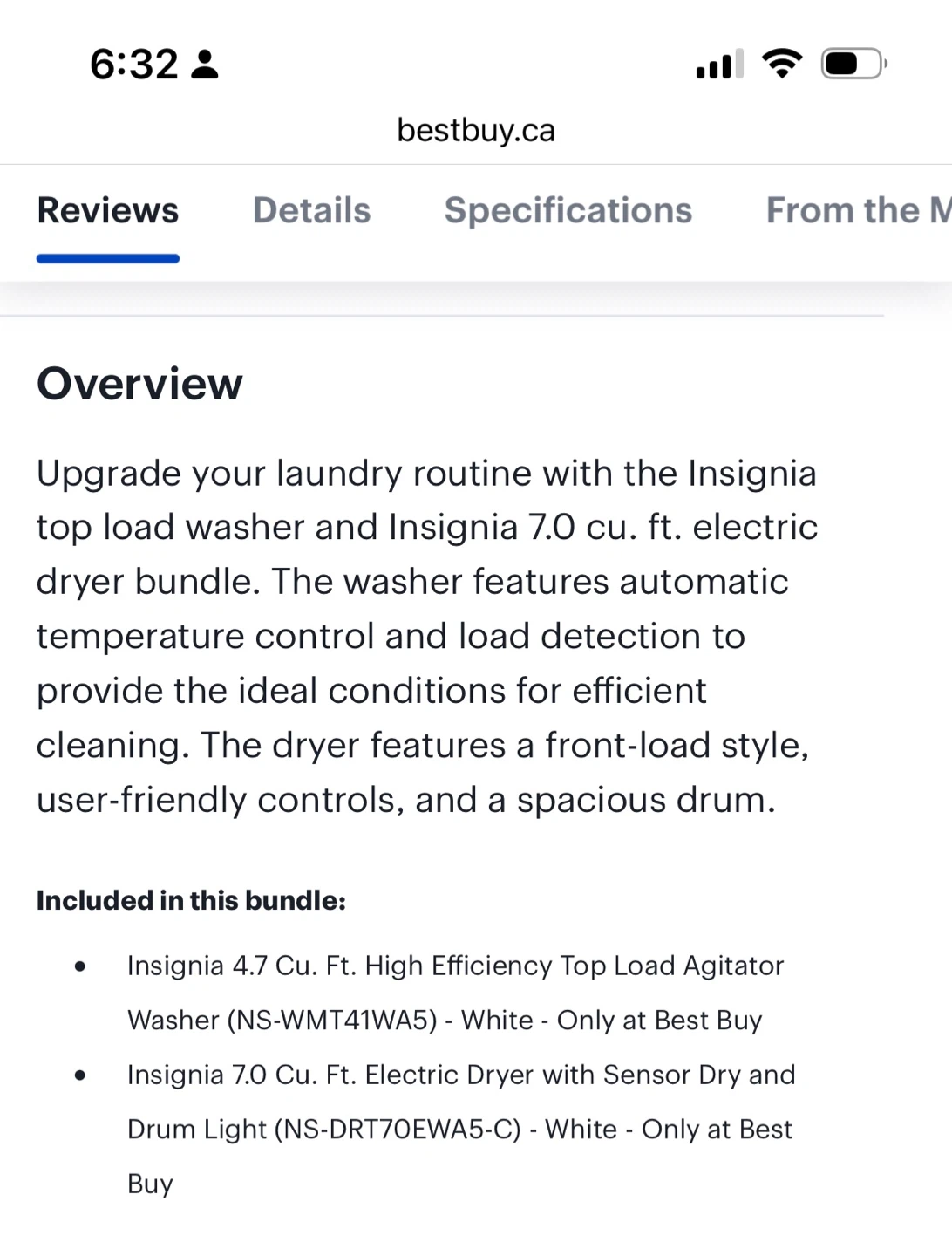 Insignia Washer & Dryer Set - photo 4