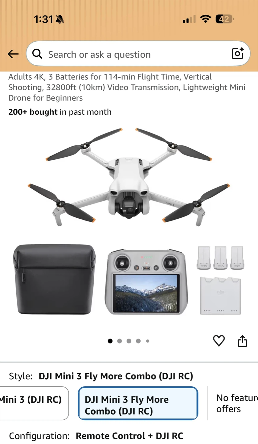Bnew Sealed Dji mini 3 Fly more combo - photo 2