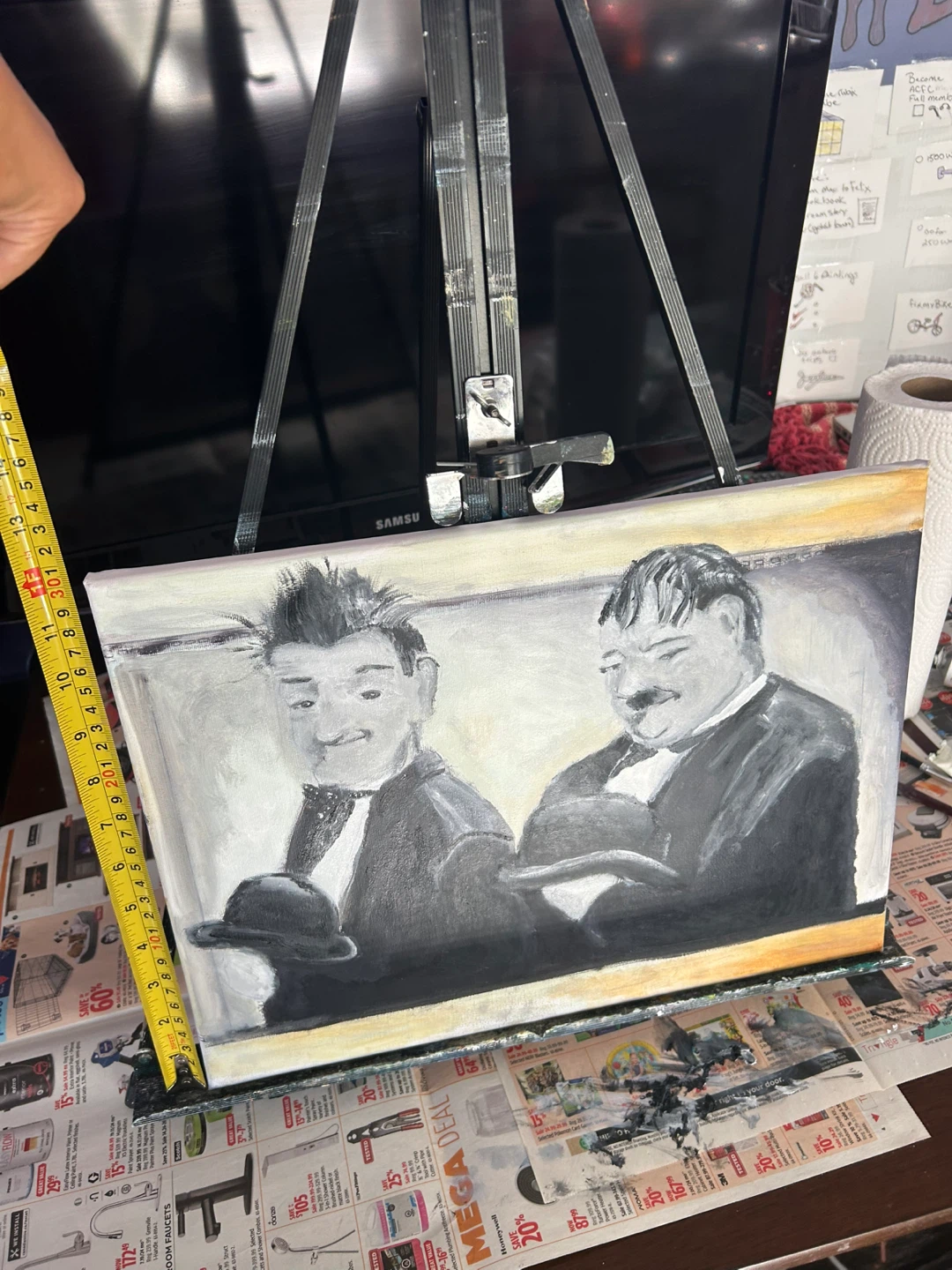 ⚽️Painting of Laurel and Hardy - photo 4