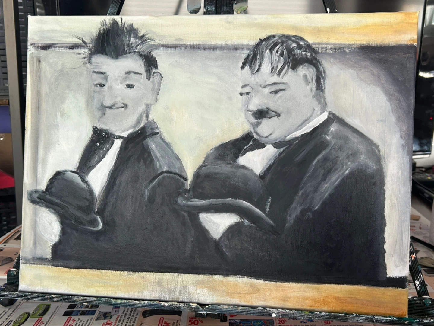 ⚽️Painting of Laurel and Hardy