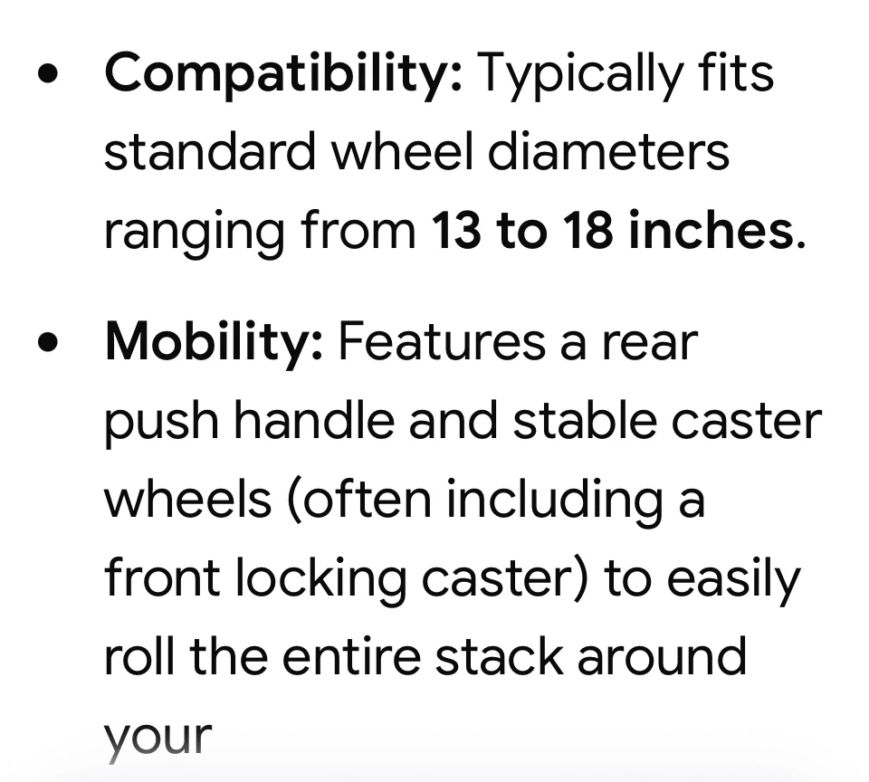 ⚽ Rolling Vertical Tire Storage Stand - photo 2