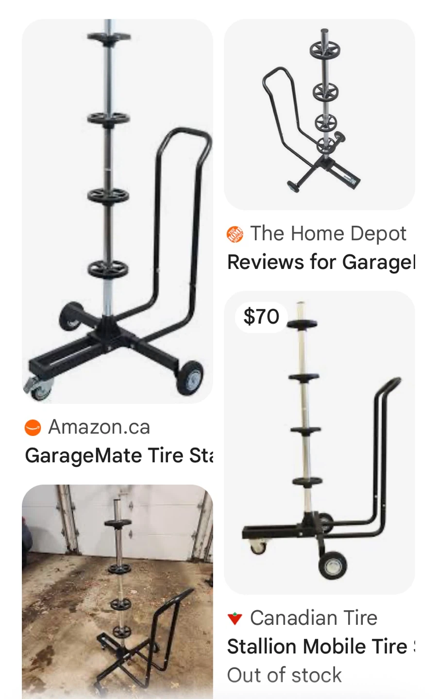 ⚽ Rolling Vertical Tire Storage Stand - photo 5