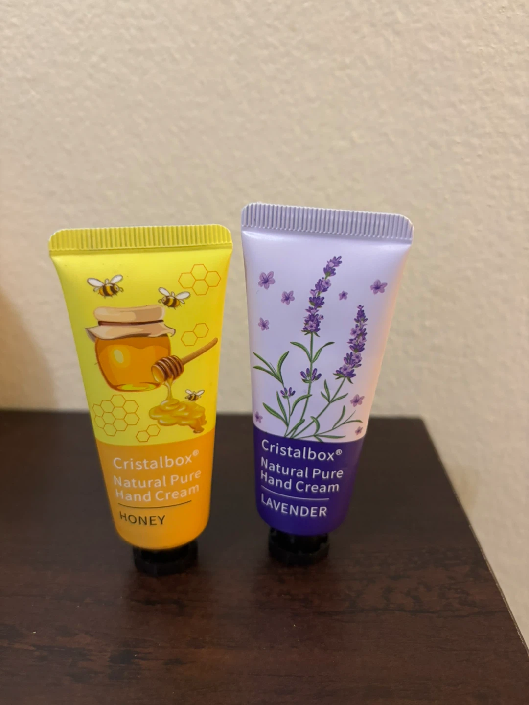 NEW-LOT of 2 Natural Pure Hand Cream Set - Honey & Lavender