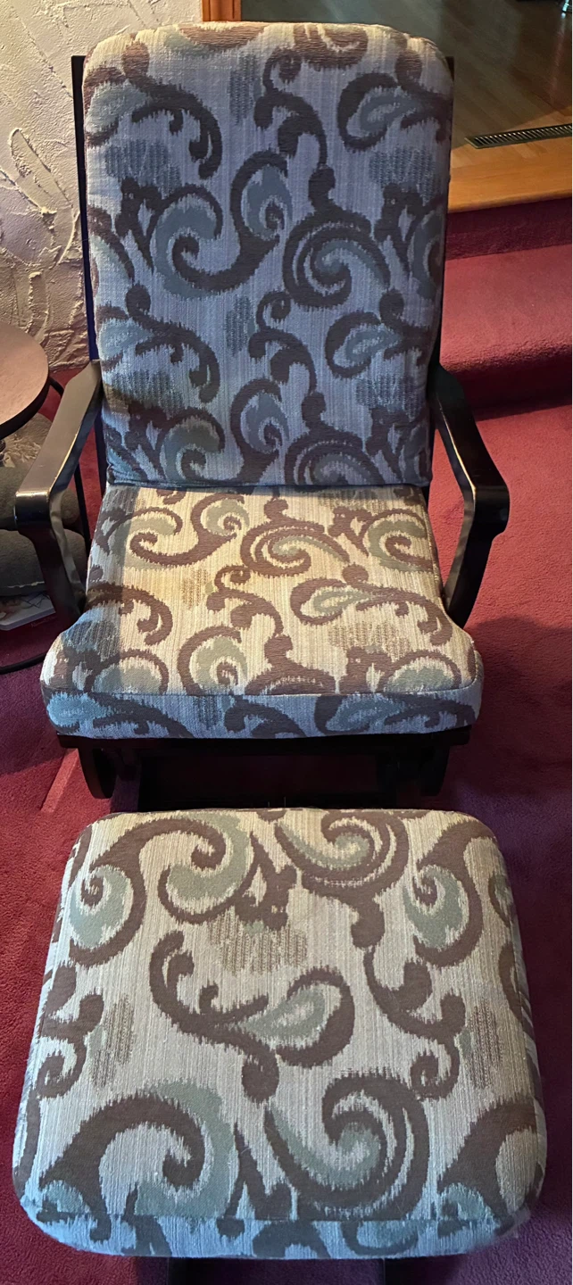 Glider Chair and Ottoman Set