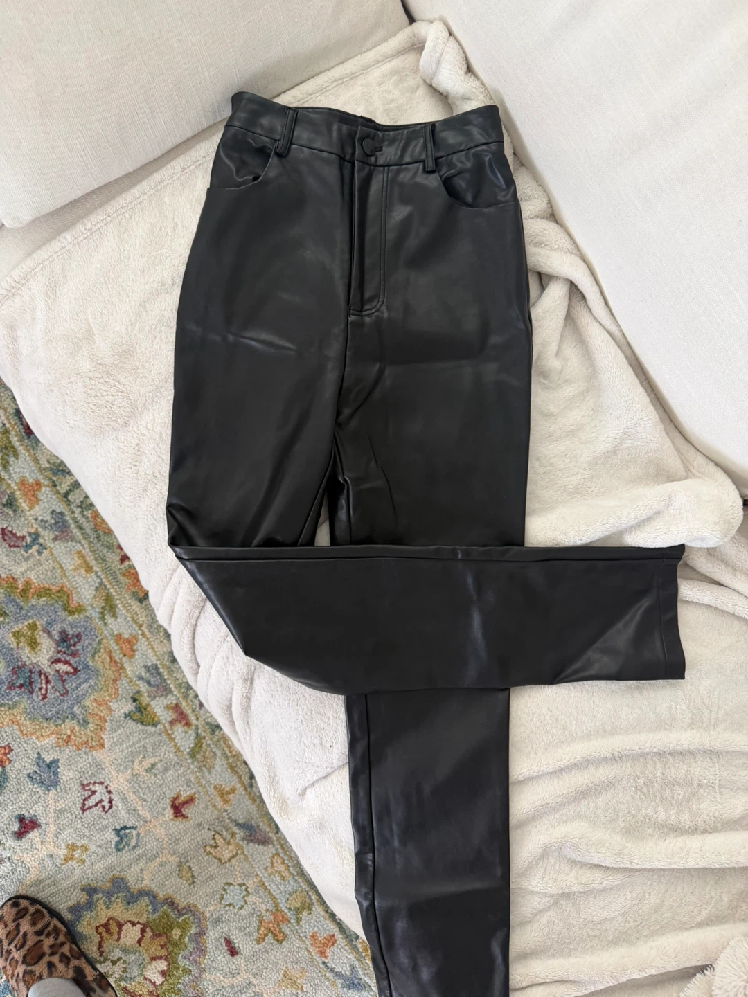 Whitefox Faux Leather Pants - size xs