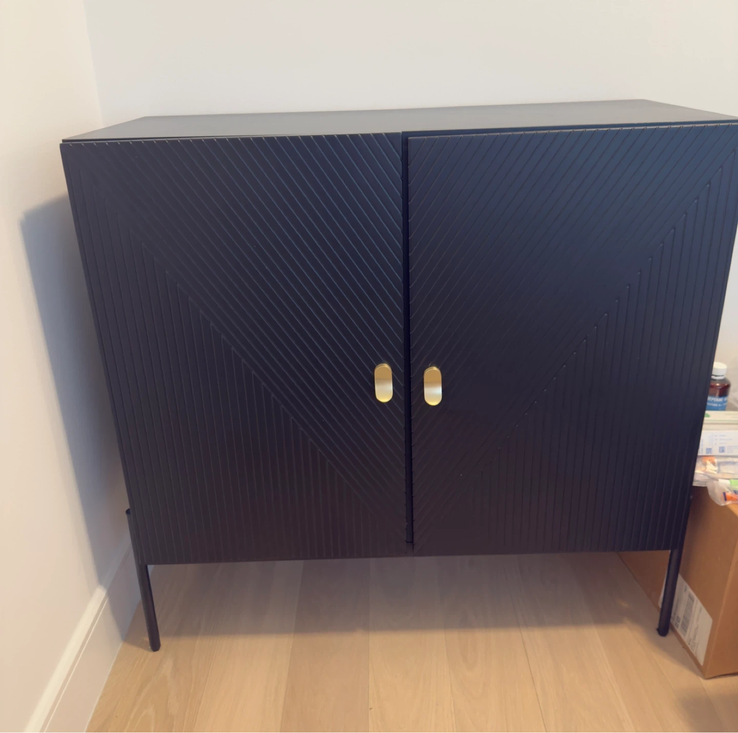 Black Cabinet with Gold Handles - photo 2