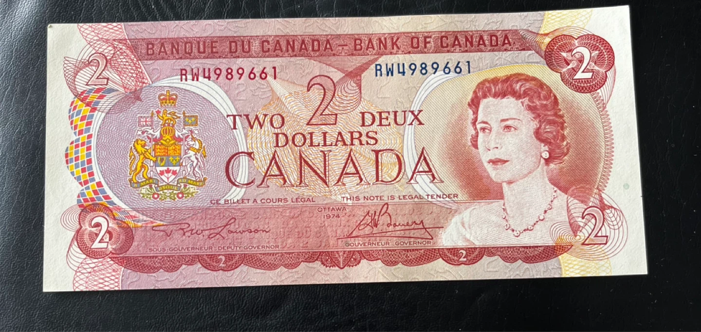 Vintage 1973 Bank of Canada 2 Dollar Bill - photo 2